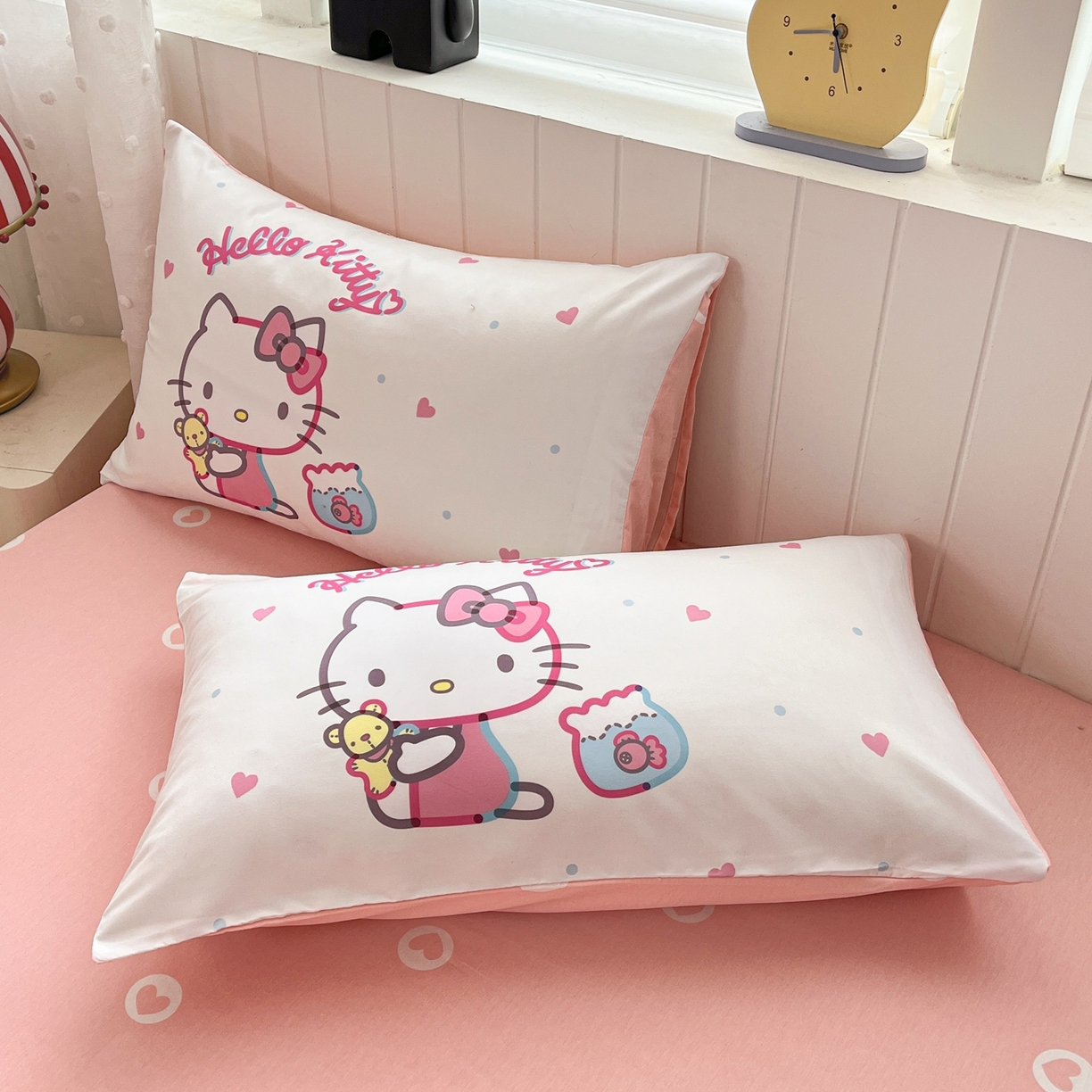 91家纺网 家纺一手货源 找家纺 博雅 2026春夏新款三丽鸥新花型全棉纯棉大版印花四件套 全棉大版-镜子kt