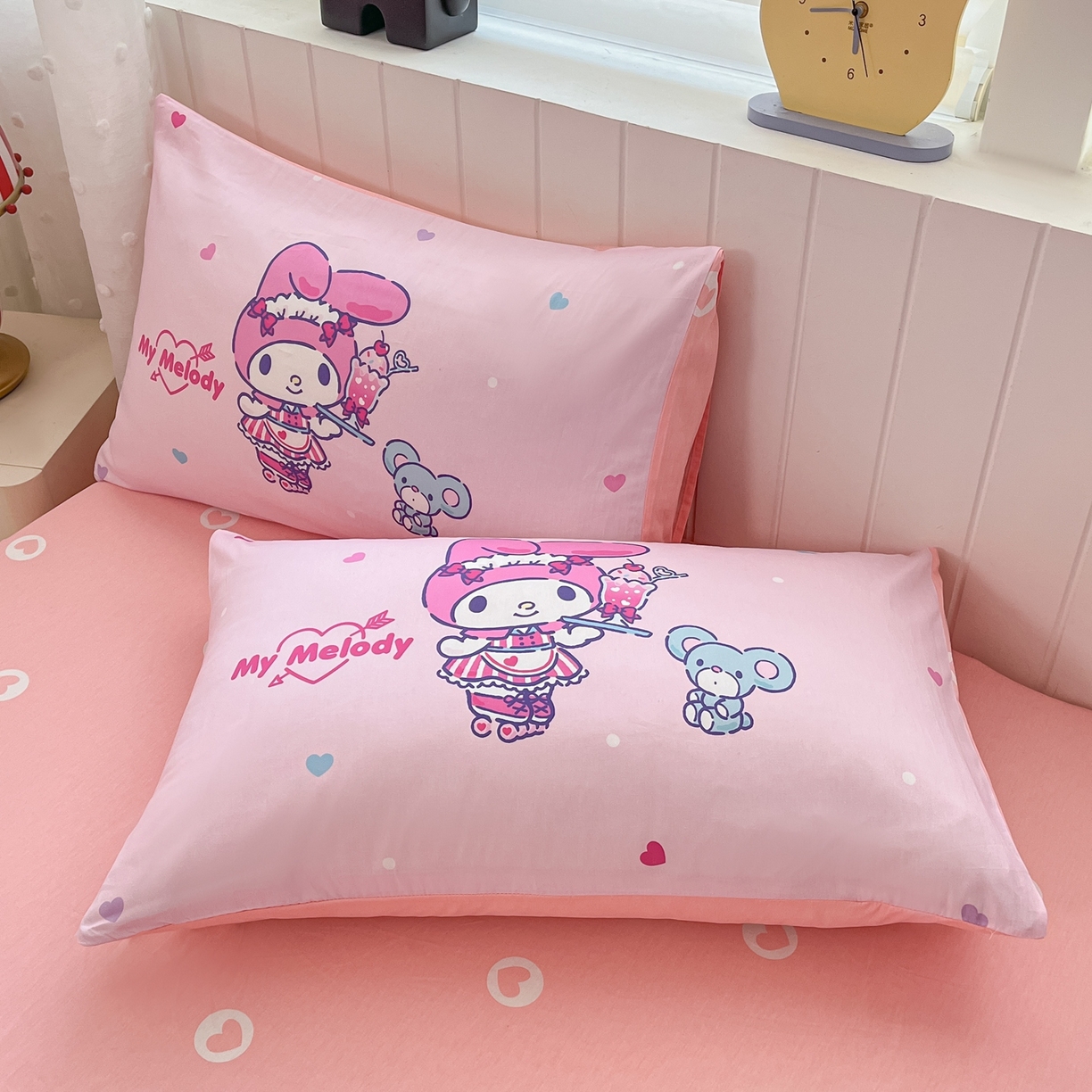 91家纺网 家纺一手货源 找家纺 博雅 2026春夏新款三丽鸥新花型全棉纯棉大版印花四件套 全棉大版-纸杯蛋糕美乐蒂