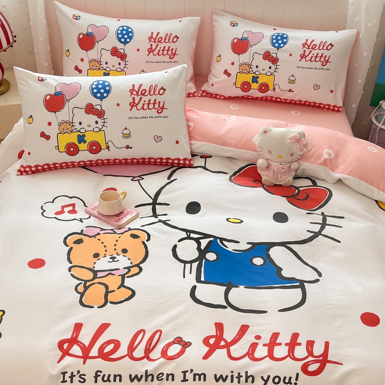 91家纺网 家纺一手货源 找家纺 （总）博雅 2026春夏新款三丽鸥新花型全棉纯棉大版印花四件套