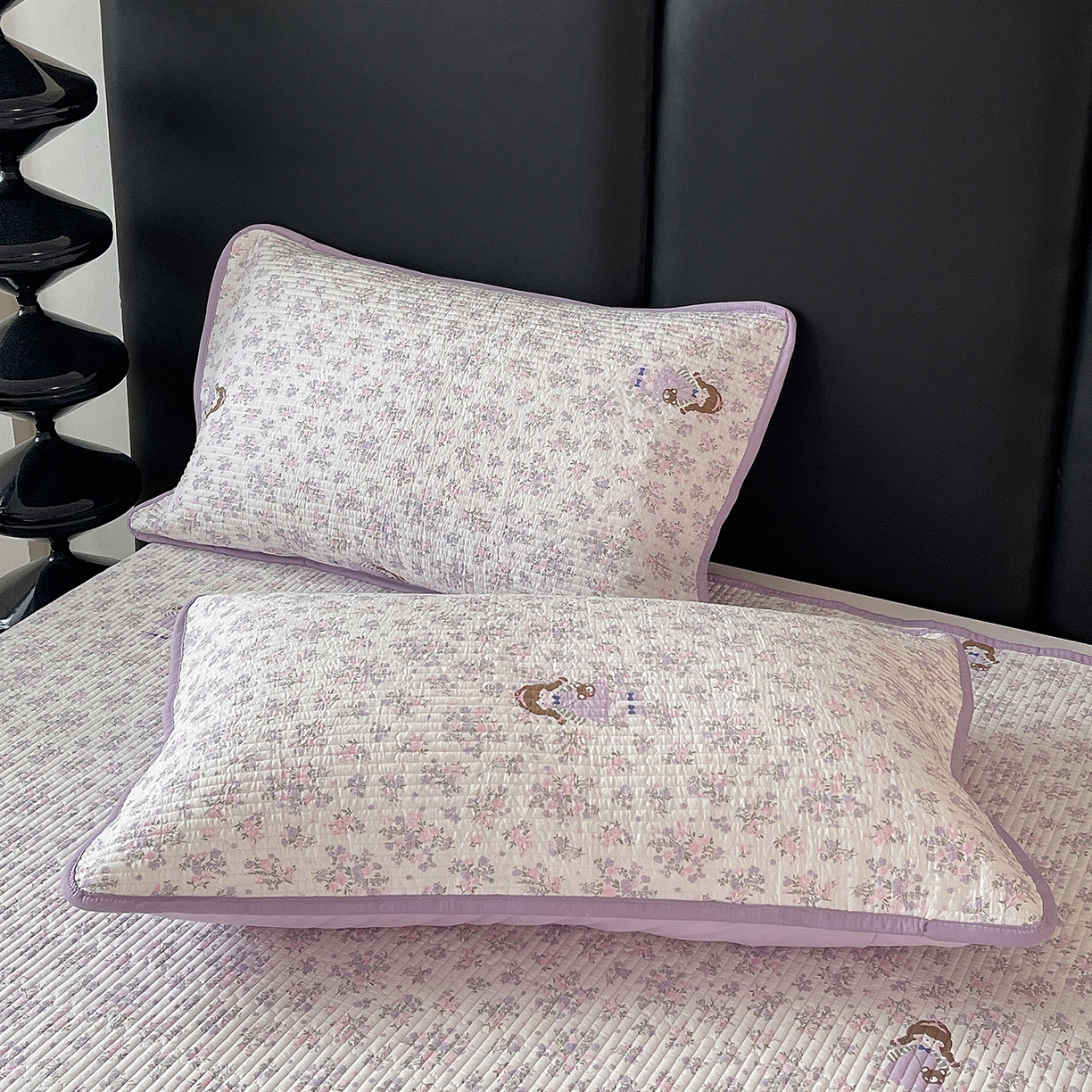 91家纺网 家纺一手货源 找家纺 金丝兔 2026新款复古碎花亲肤水洗棉单床盖仿棉夹棉床盖床盖三件套 童话