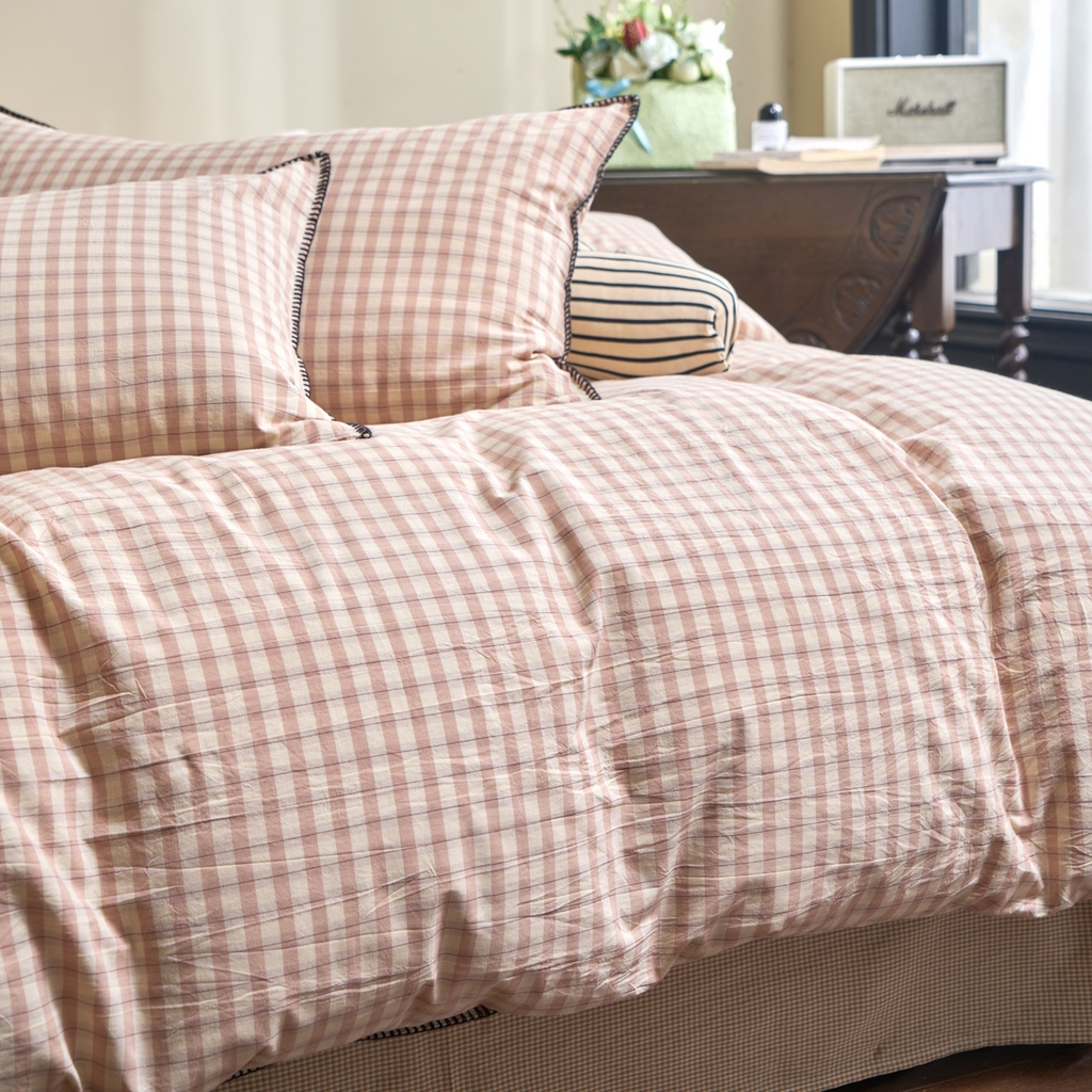 91家纺网 家纺一手货源 找家纺 （总）洋铭区（原狠狠爱） 2026新款色织水洗棉一字边四件套系列