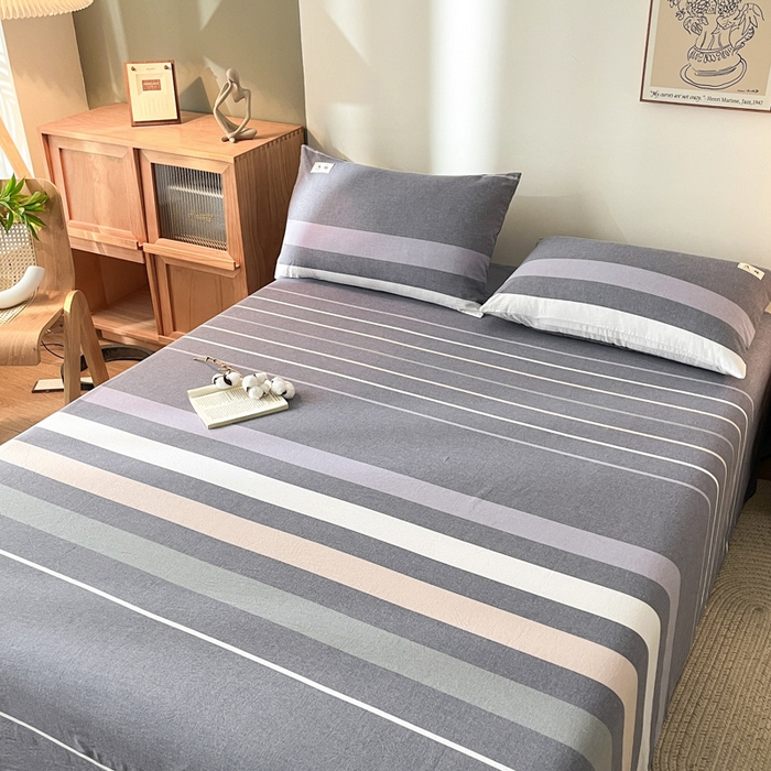 91家纺网 家纺一手货源 找家纺 21度C 2026新款A类全棉水洗棉母婴级床单 米拉条