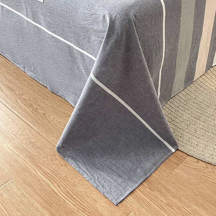 91家纺网 家纺一手货源 找家纺 21度C 2026新款A类全棉水洗棉母婴级床单 米拉条