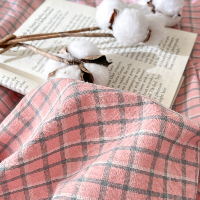 91家纺网 家纺一手货源 找家纺 21度C 2026新款A类全棉水洗棉母婴级床单 米娜粉