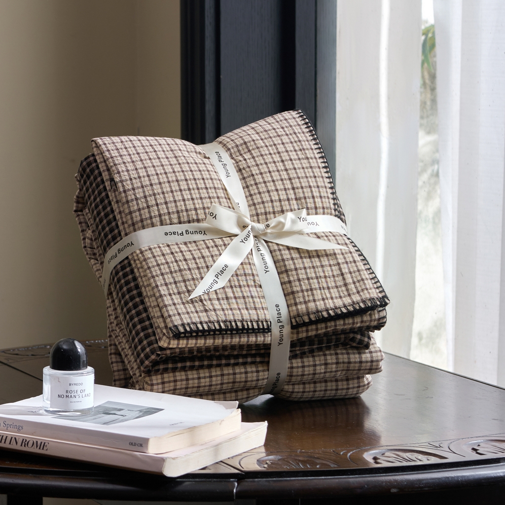 91家纺网 家纺一手货源 找家纺 （总）洋铭区（原狠狠爱） 2026新款色织水洗棉一字边四件套系列