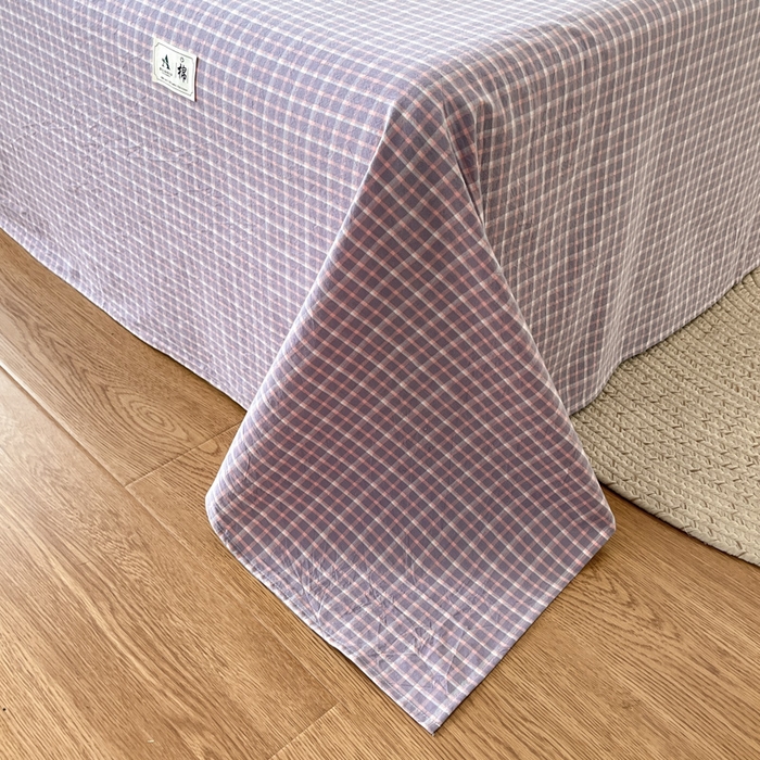 91家纺网 家纺一手货源 找家纺 21度C 2026新款A类全棉水洗棉母婴级床单 米娜紫