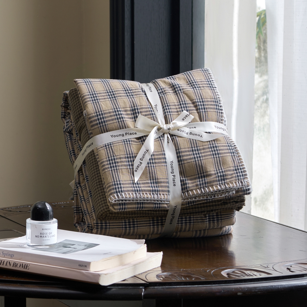 91家纺网 家纺一手货源 找家纺 （总）洋铭区（原狠狠爱） 2026新款色织水洗棉一字边四件套系列