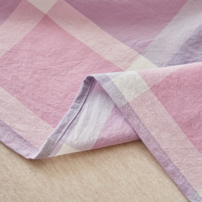 91家纺网 家纺一手货源 找家纺 21度C 2026新款A类全棉水洗棉母婴级床单 凝夜粉