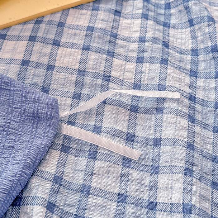 91家纺网 家纺一手货源 找家纺 壹号库 2025新款A类提花有氧彩竺绵四件套 无印兰格