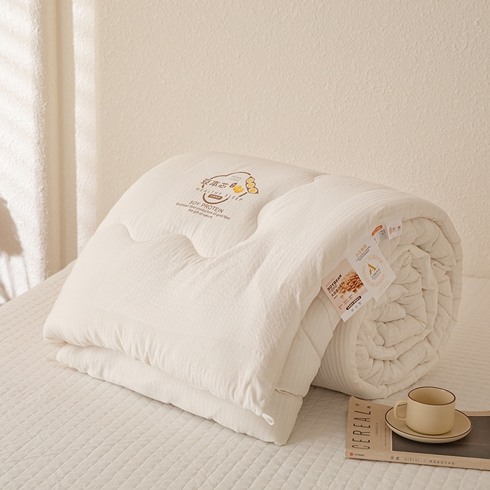 壹号库家纺 2026新款A类春秋被大豆被冬被 白色