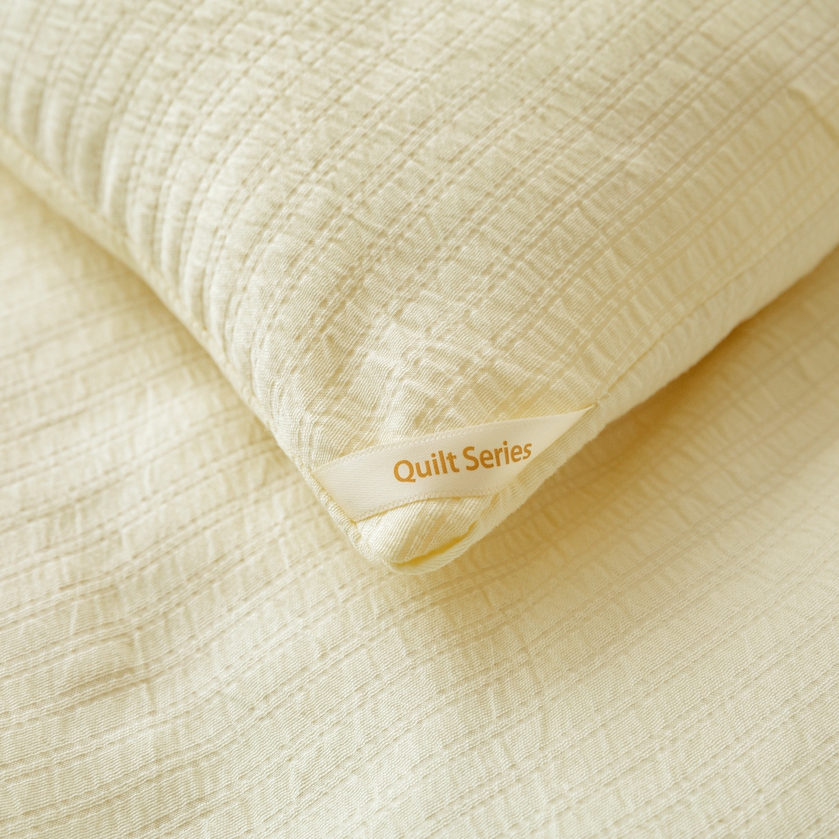 91家纺网 家纺一手货源 找家纺 壹号库家纺 2026新款A类春秋被大豆被冬被 奶黄色