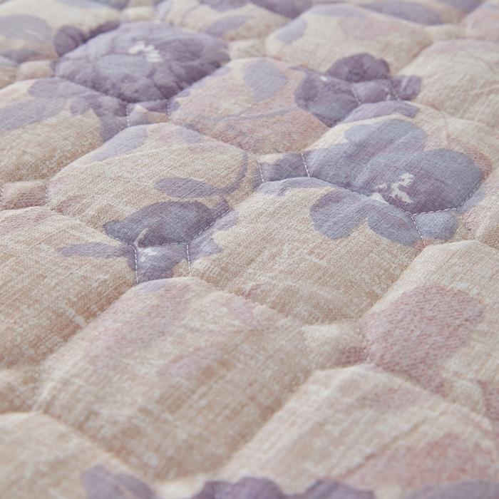 91家纺网 家纺一手货源 找家纺 圣比熊 2026新款原麻夹棉床笠机洗家用防滑透气四季款加厚床罩床垫床单保护套三件套-新款 东方墨兰