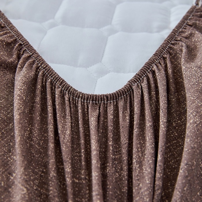 91家纺网 家纺一手货源 找家纺 圣比熊 2026新款原麻夹棉床笠机洗家用防滑透气四季款加厚床罩床垫床单保护套三件套-新款 繁花