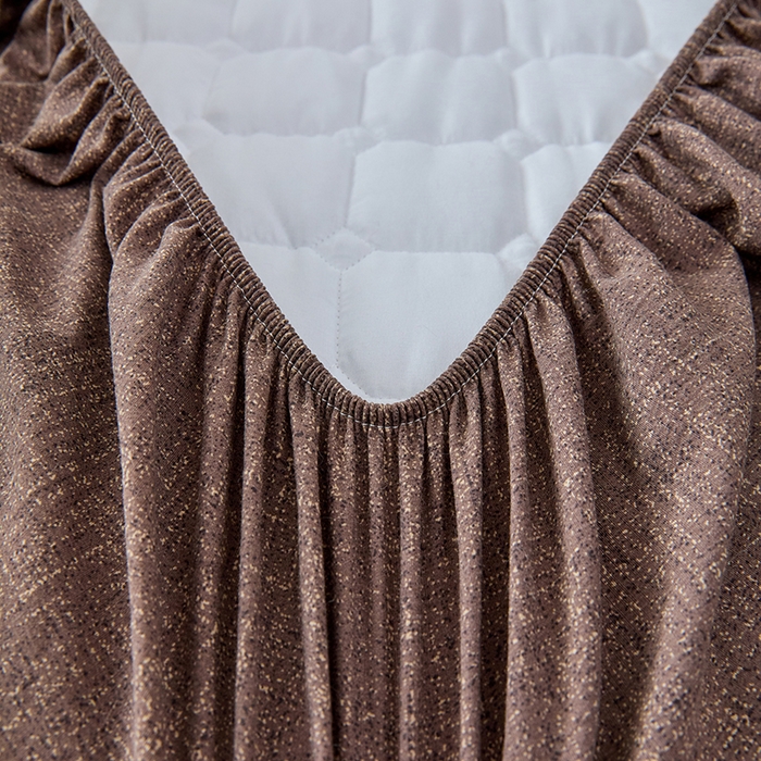 91家纺网 家纺一手货源 找家纺 圣比熊 2026新款原麻夹棉床笠机洗家用防滑透气四季款加厚床罩床垫床单保护套三件套-新款 漫步花丛-蓝