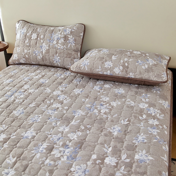 91家纺网 家纺一手货源 找家纺 圣比熊 2026新款原麻夹棉枕套加厚枕套宿舍单人枕芯套三层加厚枕头套内胆套-新款 漫步花丛-蓝