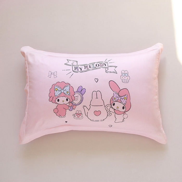 蘭菲家纺 2026新款全棉三丽欧印花卡通单品枕套 必爱乐奶茶