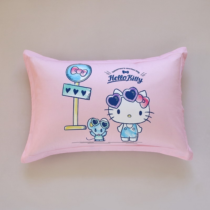 蘭菲家纺 2026新款全棉三丽欧印花卡通单品枕套 车站KT