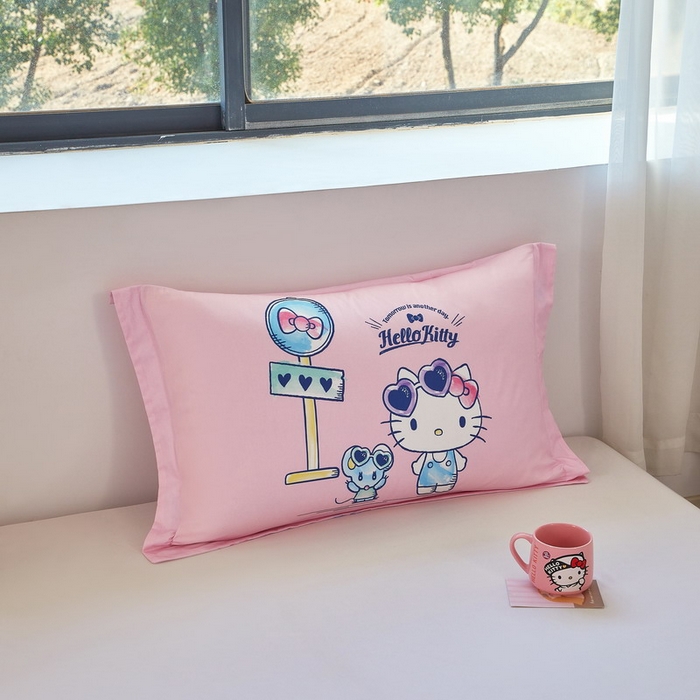 91家纺网 家纺一手货源 找家纺 蘭菲家纺 2026新款全棉三丽欧印花卡通单品枕套 车站KT