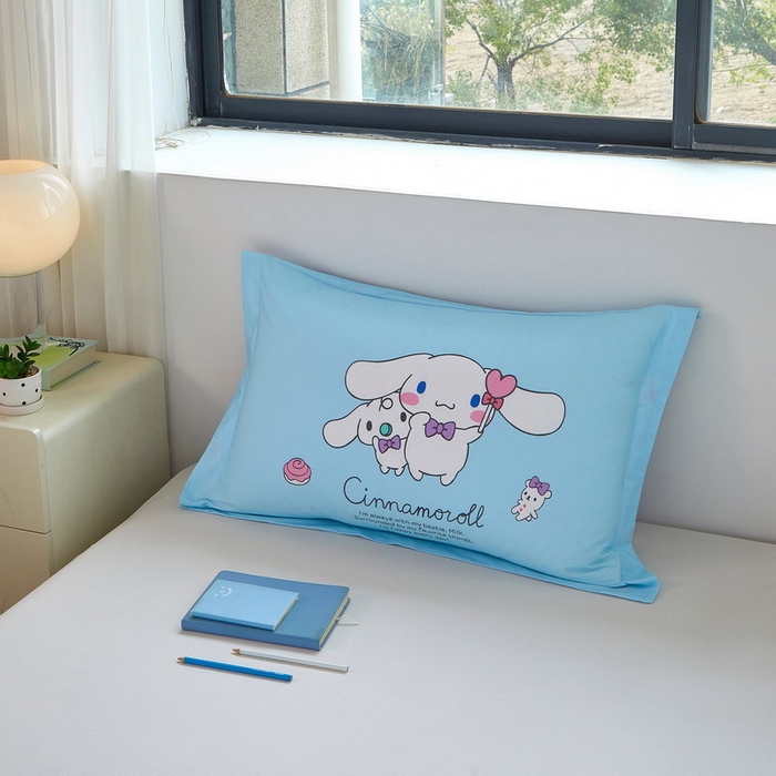 91家纺网 家纺一手货源 找家纺 蘭菲家纺 2026新款全棉三丽欧印花卡通单品枕套 逛街狗