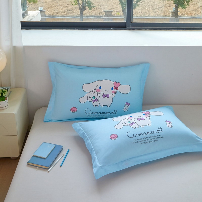 91家纺网 家纺一手货源 找家纺 蘭菲家纺 2026新款全棉三丽欧印花卡通单品枕套 逛街狗