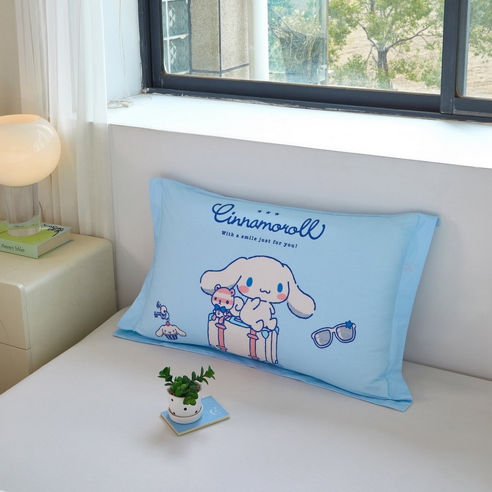 91家纺网 家纺一手货源 找家纺 蘭菲家纺 2026新款全棉三丽欧印花卡通单品枕套 精致狗狗