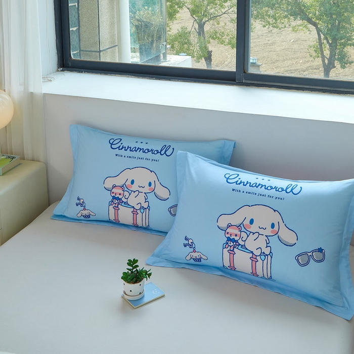 91家纺网 家纺一手货源 找家纺 蘭菲家纺 2026新款全棉三丽欧印花卡通单品枕套 精致狗狗