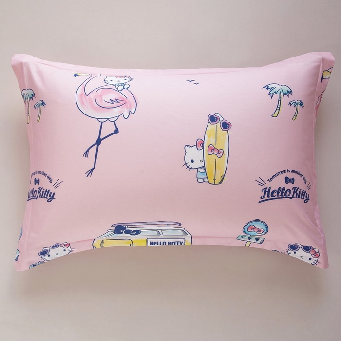 蘭菲家纺 2026新款全棉三丽欧印花卡通单品枕套 快乐休假