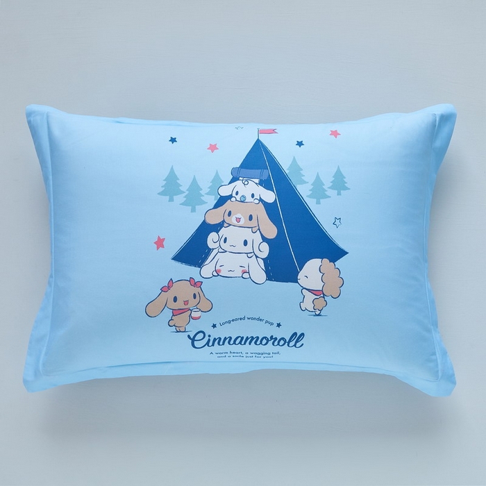 蘭菲家纺 2026新款全棉三丽欧印花卡通单品枕套 露营快乐