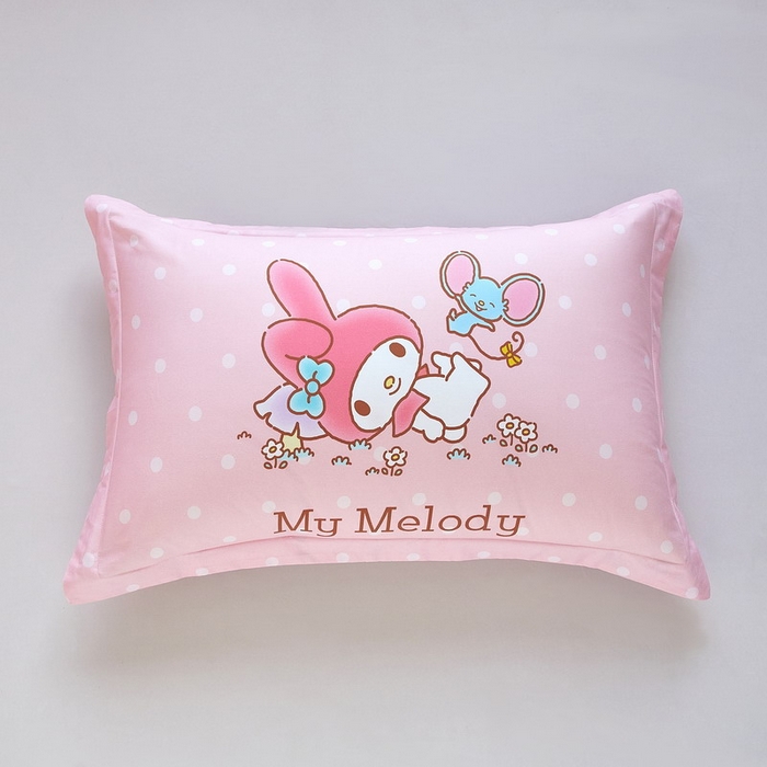 蘭菲家纺 2026新款全棉三丽欧印花卡通单品枕套 轻松美乐蒂