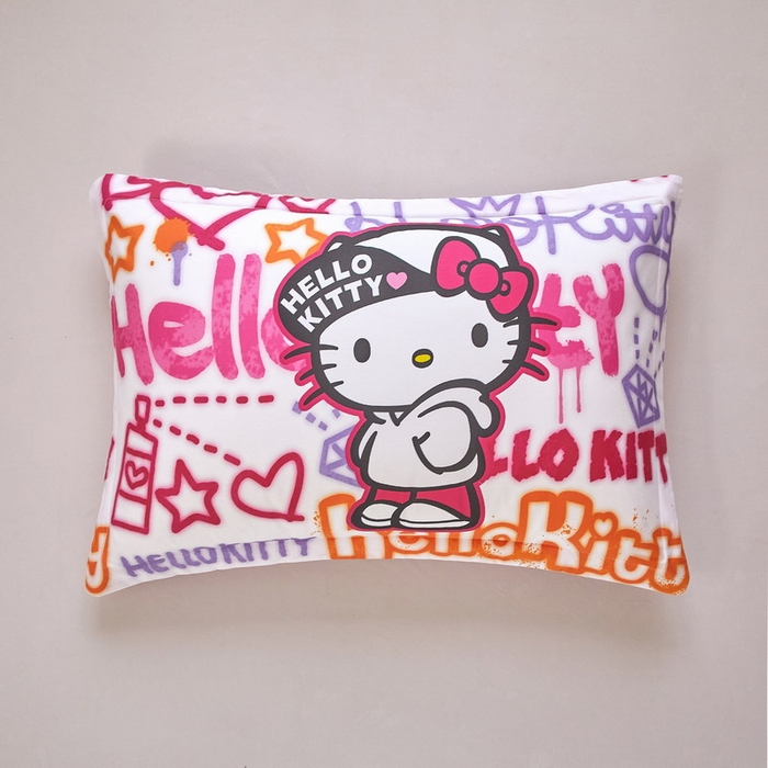 蘭菲家纺 2026新款全棉三丽欧印花卡通单品枕套 涂鸦KT