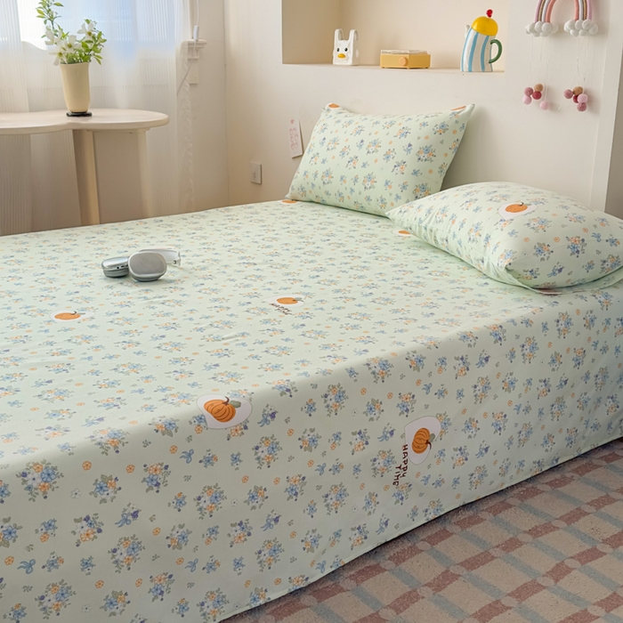 91家纺网 家纺一手货源 找家纺 （总）爱彼家纺 2026新款升级细沙印花老粗布床单单品床单床单单件-细沙系列四