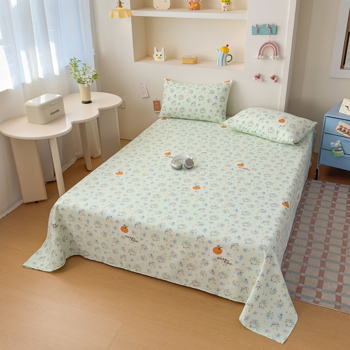 91家纺网 家纺一手货源 找家纺 （总）爱彼家纺 2026新款升级细沙印花老粗布床单单品床单床单单件-细沙系列四