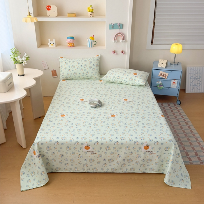 91家纺网 家纺一手货源 找家纺 （总）爱彼家纺 2026新款升级细沙印花老粗布床单单品床单床单单件-细沙系列四