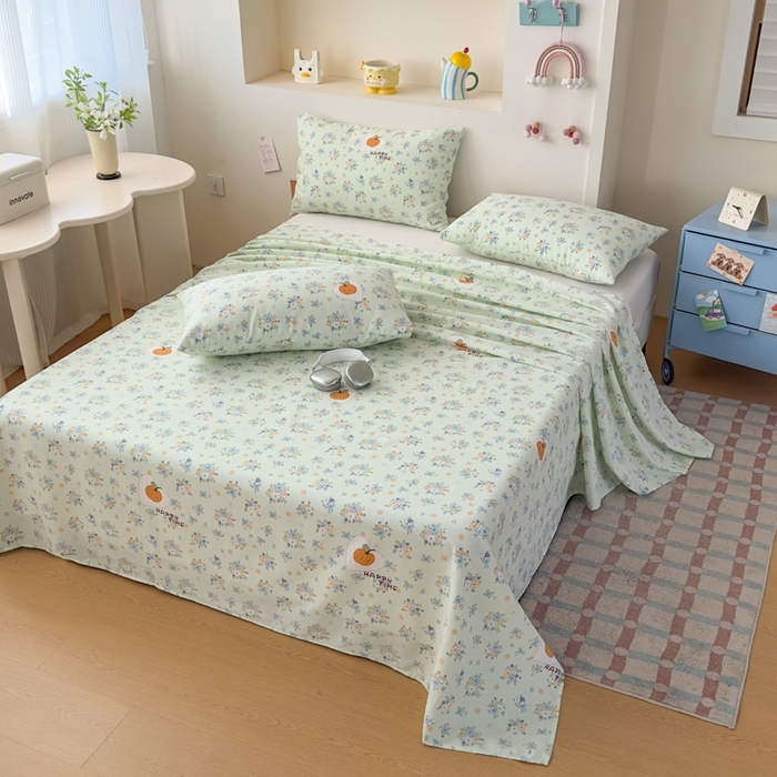 91家纺网 家纺一手货源 找家纺 （总）爱彼家纺 2026新款升级细沙印花老粗布床单单品床单床单单件-细沙系列四