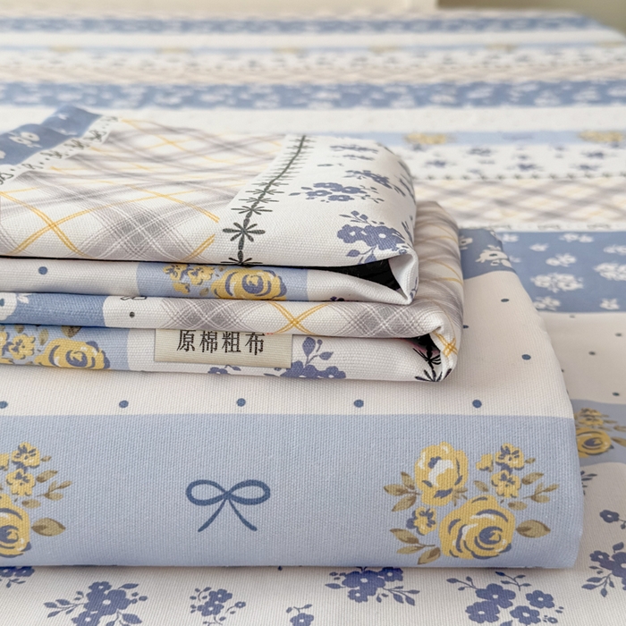 91家纺网 家纺一手货源 找家纺 （总）爱彼家纺 2026新款升级细沙印花老粗布床单单品床单床单单件-细沙系列四