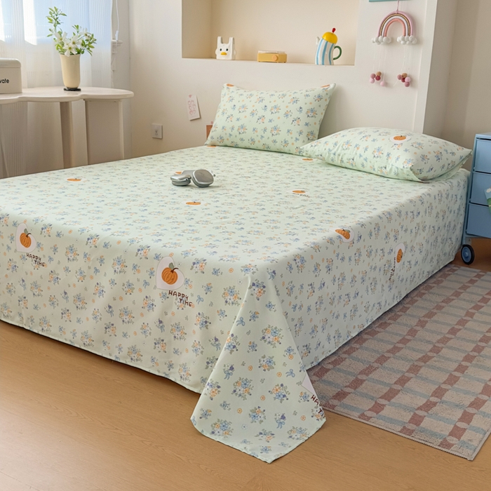 91家纺网 家纺一手货源 找家纺 爱彼家纺 2026新款升级细沙印花老粗布床单单品床单床单单件-细沙系列四 花笺