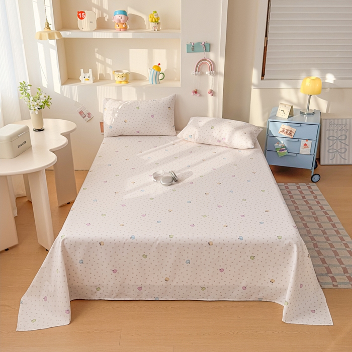 91家纺网 家纺一手货源 找家纺 爱彼家纺 2026新款升级细沙印花老粗布床单单品床单床单单件-细沙系列四 花屿南瓜