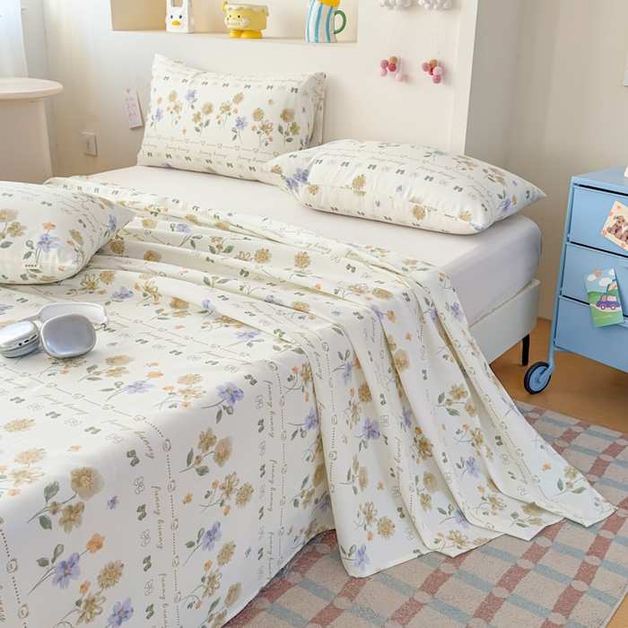 91家纺网 家纺一手货源 找家纺 爱彼家纺 2026新款升级细沙印花老粗布床单单品床单床单单件-细沙系列四 花漾手礼