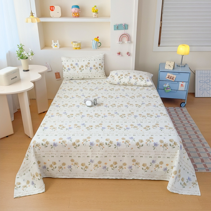 91家纺网 家纺一手货源 找家纺 爱彼家纺 2026新款升级细沙印花老粗布床单单品床单床单单件-细沙系列四 花漾手礼