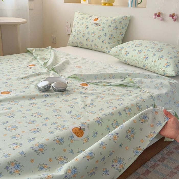 91家纺网 家纺一手货源 找家纺 爱彼家纺 2026新款升级细沙印花老粗布床单单品床单床单单件-细沙系列四 花笺