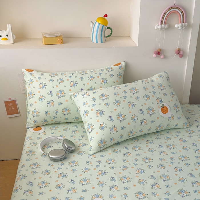 91家纺网 家纺一手货源 找家纺 爱彼家纺 2026新款升级细沙印花老粗布床单单品床单床单单件-细沙系列四 花笺