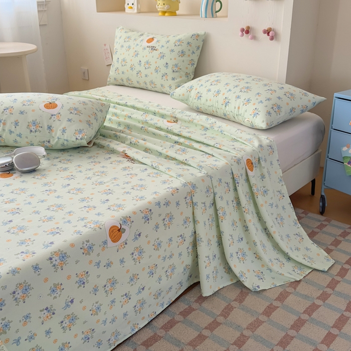 91家纺网 家纺一手货源 找家纺 爱彼家纺 2026新款升级细沙印花老粗布床单单品床单床单单件-细沙系列四 花笺