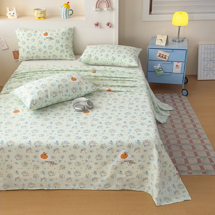 91家纺网 家纺一手货源 找家纺 爱彼家纺 2026新款升级细沙印花老粗布床单单品床单床单单件-细沙系列四 花笺