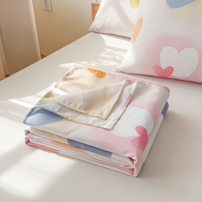 91家纺网 家纺一手货源 找家纺 爱彼家纺 2026新款升级细沙印花老粗布床单单品床单床单单件-细沙系列四 甜心