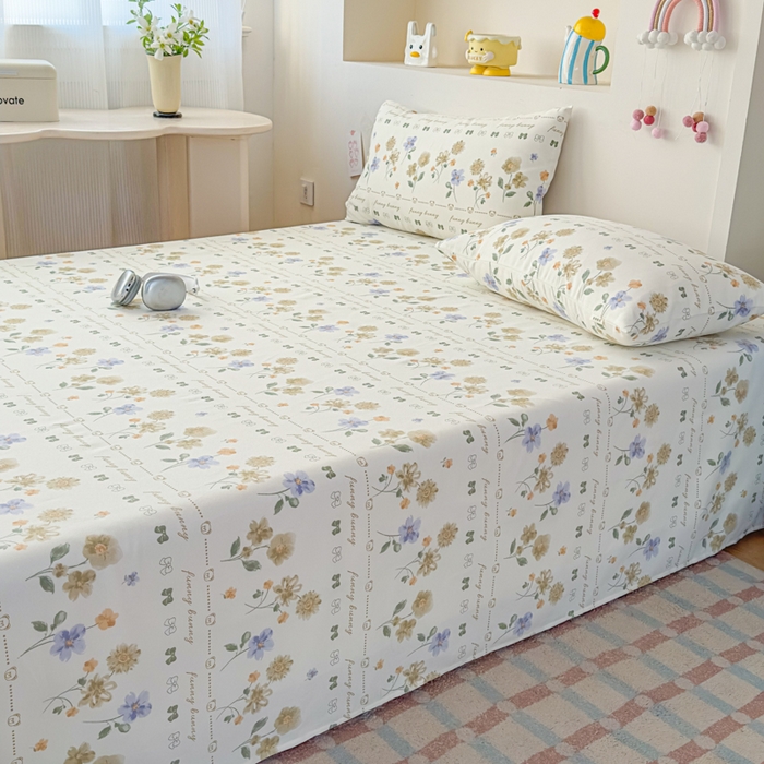 91家纺网 家纺一手货源 找家纺 爱彼家纺 2026新款升级细沙印花老粗布床单单品床单床单单件-细沙系列四 花漾手礼