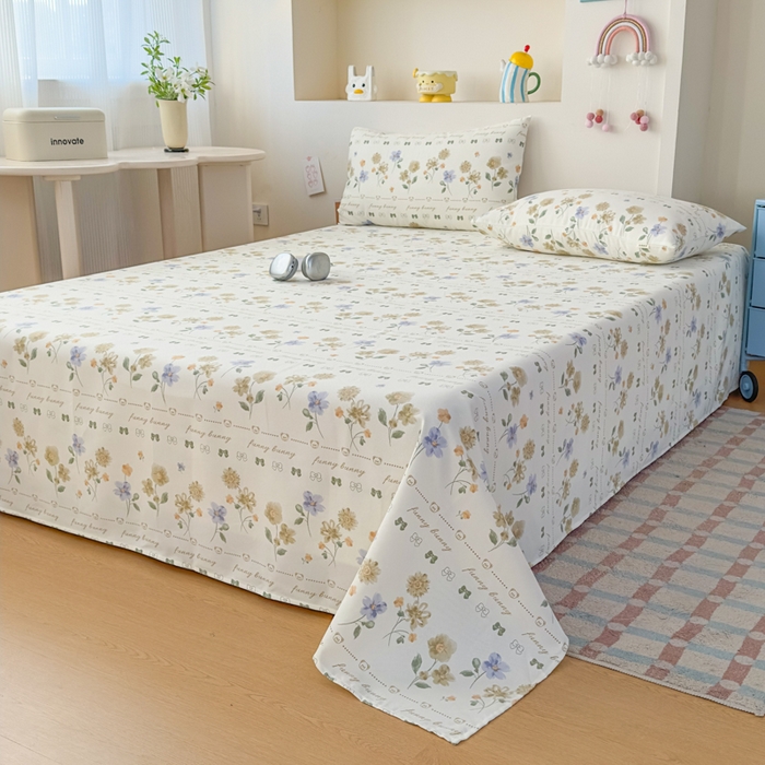 91家纺网 家纺一手货源 找家纺 爱彼家纺 2026新款升级细沙印花老粗布床单单品床单床单单件-细沙系列四 花漾手礼