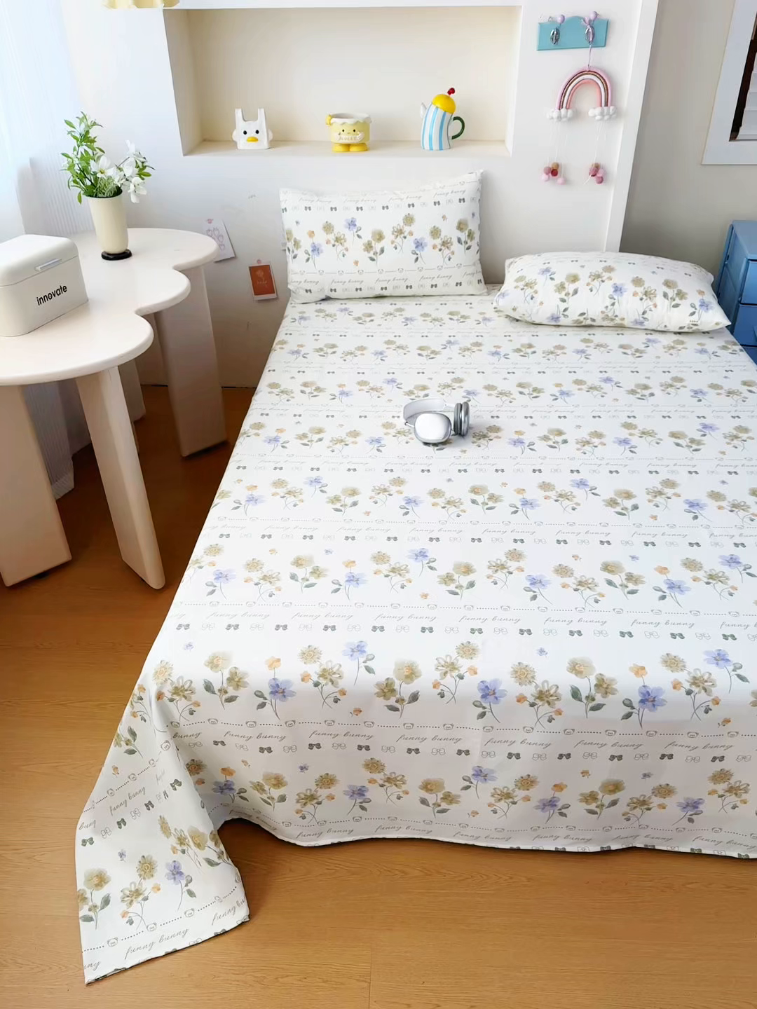 91家纺网 家纺一手货源 找家纺 爱彼家纺 2026新款升级细沙印花老粗布床单单品床单床单单件-细沙系列四 花漾手礼