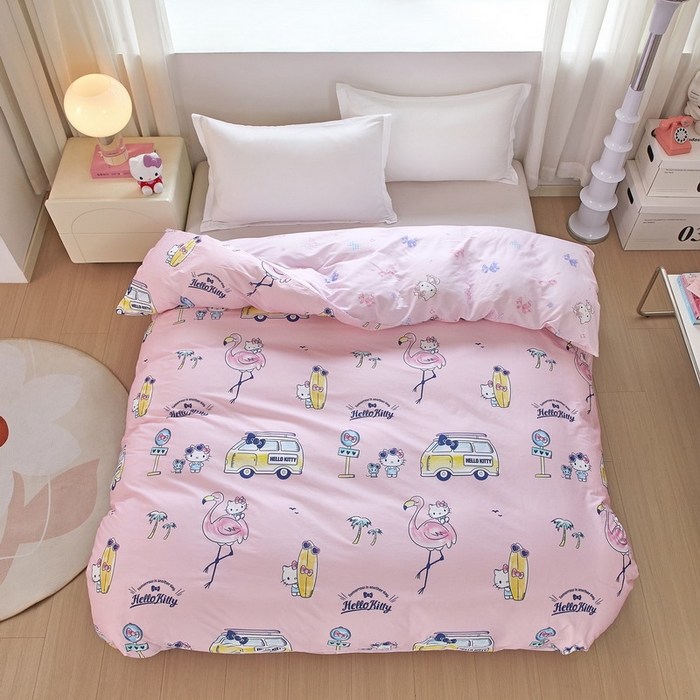 91家纺网 家纺一手货源 找家纺 （总）蘭菲家纺 2026新款全棉三丽欧印花卡通单品被套