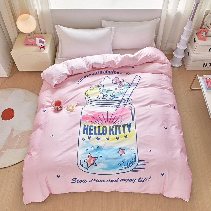 91家纺网 家纺一手货源 找家纺 （总）蘭菲家纺 2026新款全棉三丽欧印花卡通单品被套