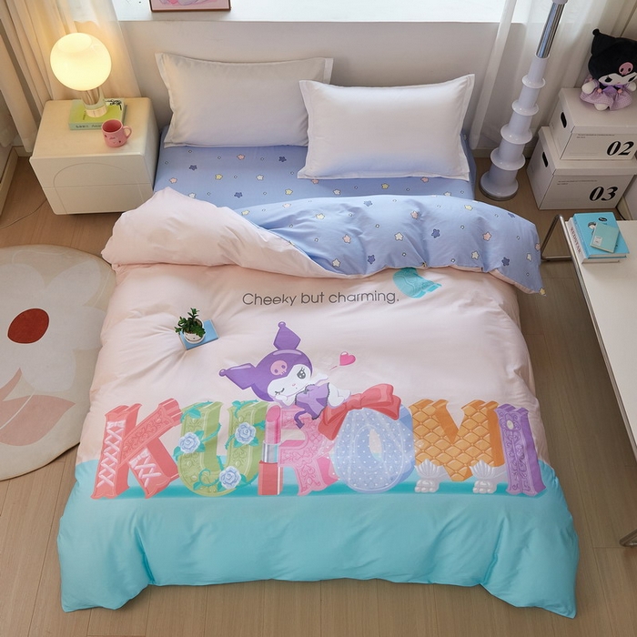 91家纺网 家纺一手货源 找家纺 （总）蘭菲家纺 2026新款全棉三丽欧印花卡通单品被套